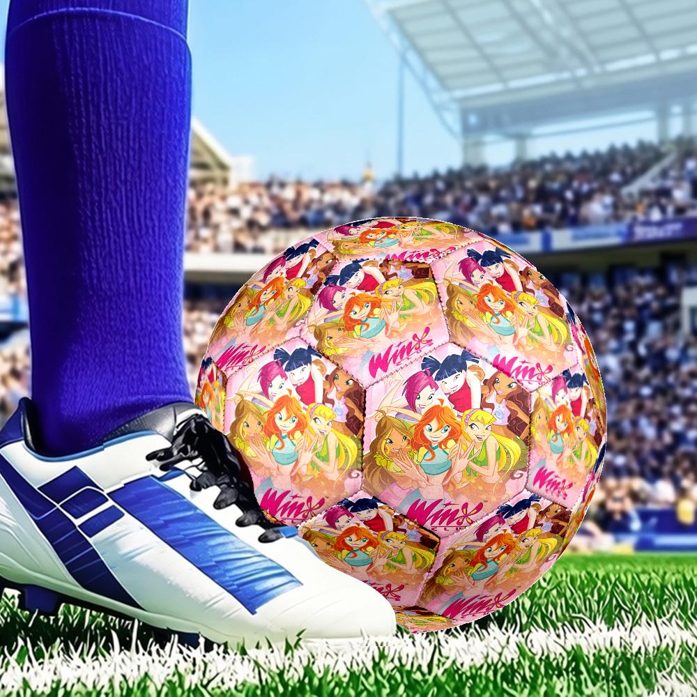 Wink Club Magical Friendship Size 5 Soccer Ball, Suitable for Training and Matches, High-Elasticity, Wear-Resistant Material Gift for Fan