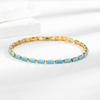 Light Luxury Blue Rectangular Turquoise Bracelet for Women – Premium Elegant Delicate Hand Jewelry