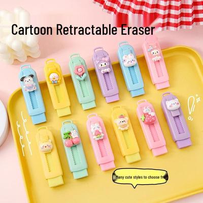 Kreskówkowy gumka push-pull bez śladu - Kreatywne artykuły papiernicze dla uczniów szkół podstawowych