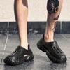 Fashion Summer Men's Leisure Breathable Garden Shoes Outdoor Beach Baotou Cool Drag Hole Shoes Quick Drying Closed Toe Slippers Hole Sli