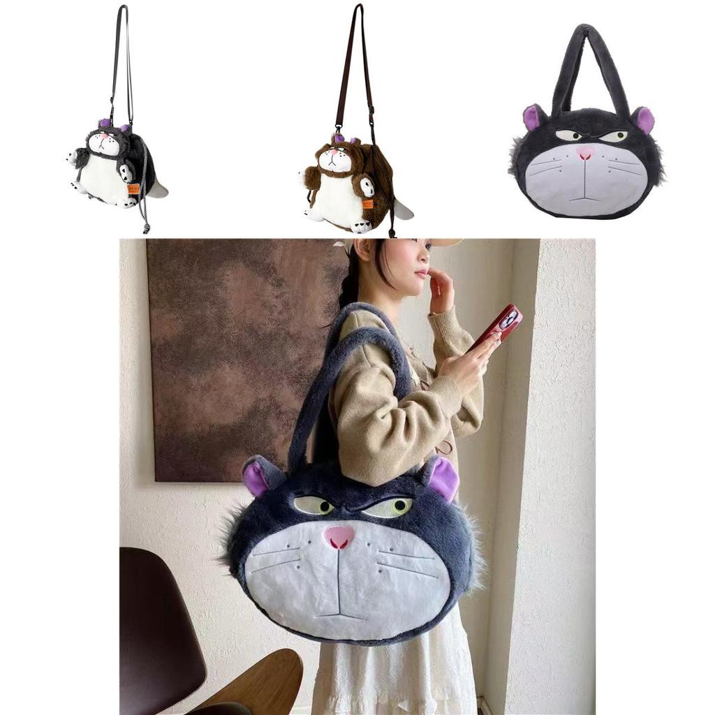 Lucifer In Cinderella Plush Cat Plushie Girl Backpack With Cartoon Animal Design For Daily Use