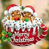 Gingerbread Man Christmas Ornament Resin Hanging Decor for Tree & Home Festive Cookie Figurine for Xmas Decorations