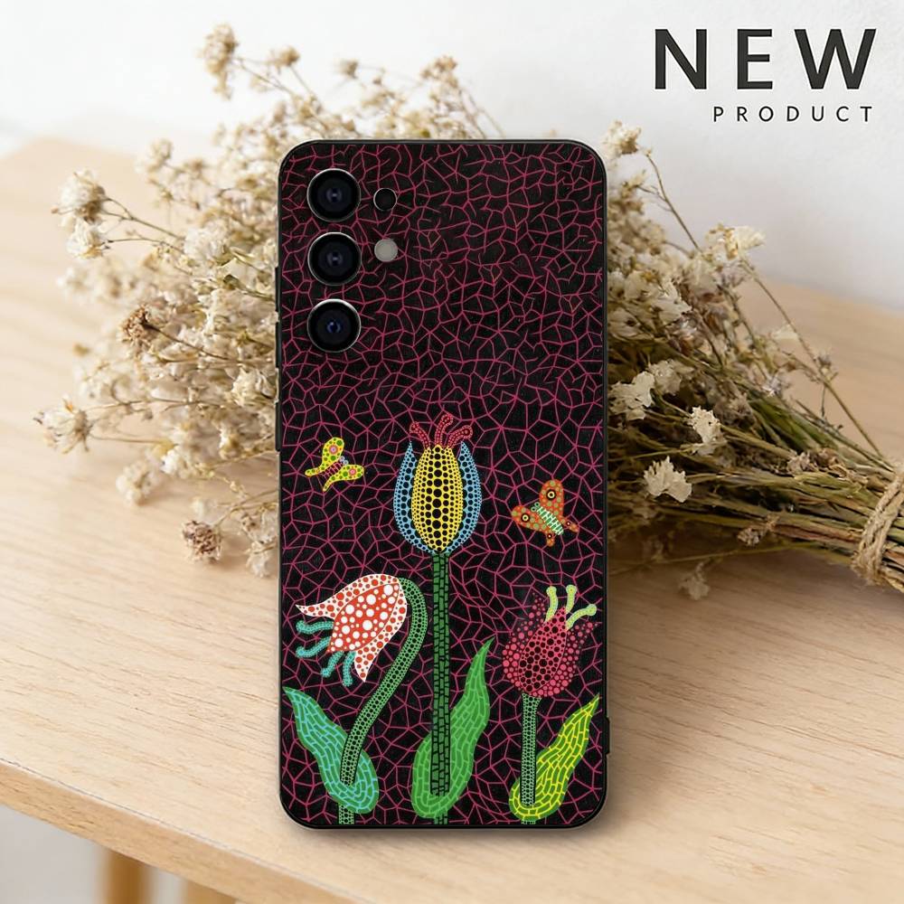 Yayoi Kusama Art  Phone Case For Samsung S26,25,24,23,22,21,20,30,Ultra,Plus,Fe,Lite Black Shell