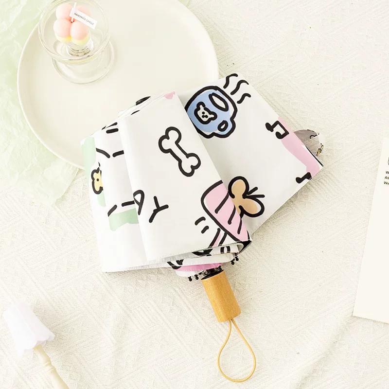 Sun Umbrella Automatic Folding Umbrella Umbrella Dual-Use Female Parasol UV Protection Good-looking Ins Sunshade
