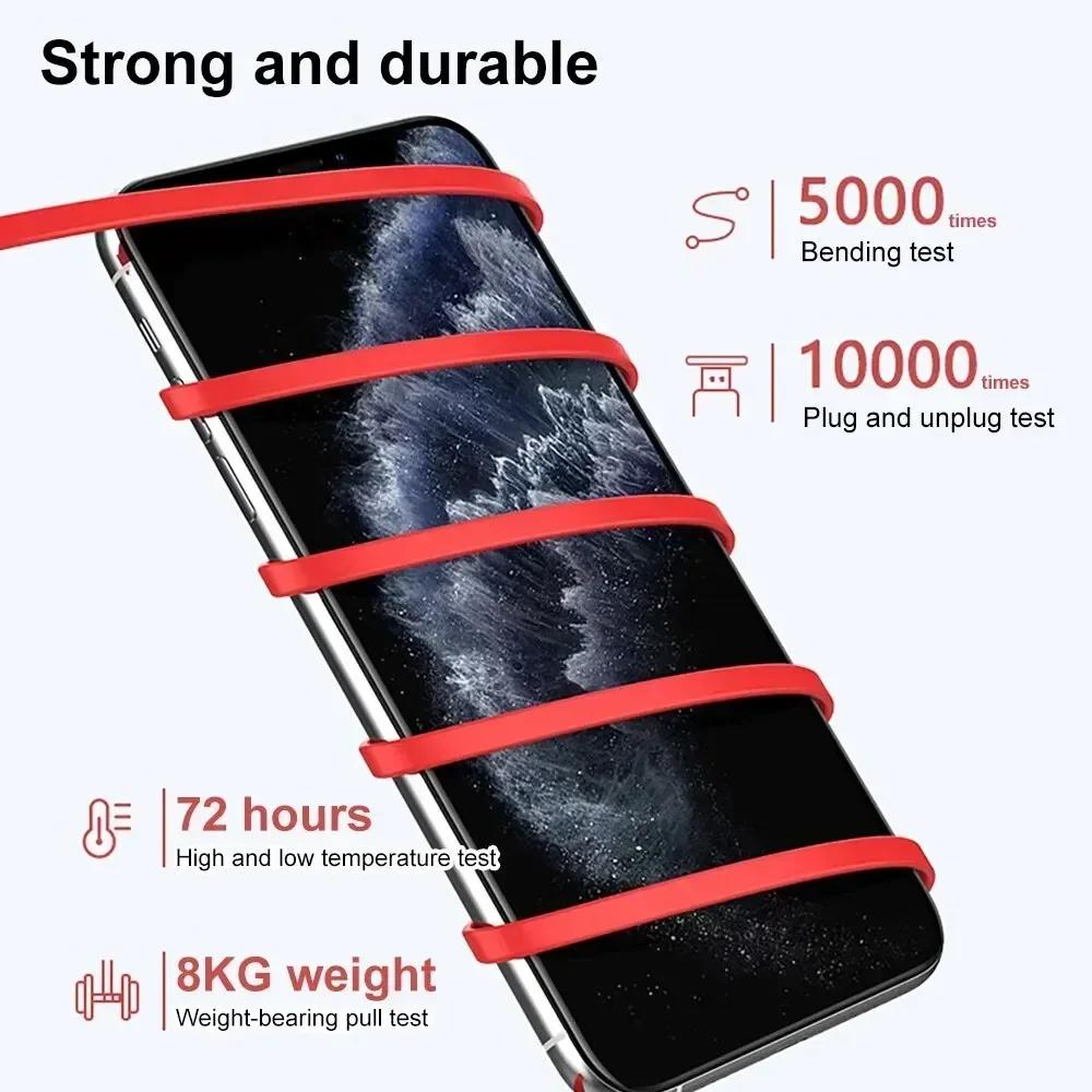 1 Pcs Retractable 3in1 USB Type C Micro USB 8 Pin Cable for Phone Charger Cable 110cm 3A Fast Charging USB C Cable Amagi