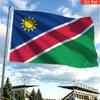 2D Flat - 2D Flat - 2026 Football Namibia Blue Red Green Twill Sun Pattern Decorative Flag, Single-Sided Printed Polyester Fiber Material, Multiple Si