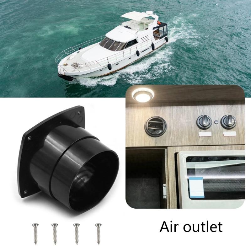 Air Outlet Boat Vent Louvered Grille Hose Vent with Mounting Screws Universal Marine Replacement Air Hose Thru Vent