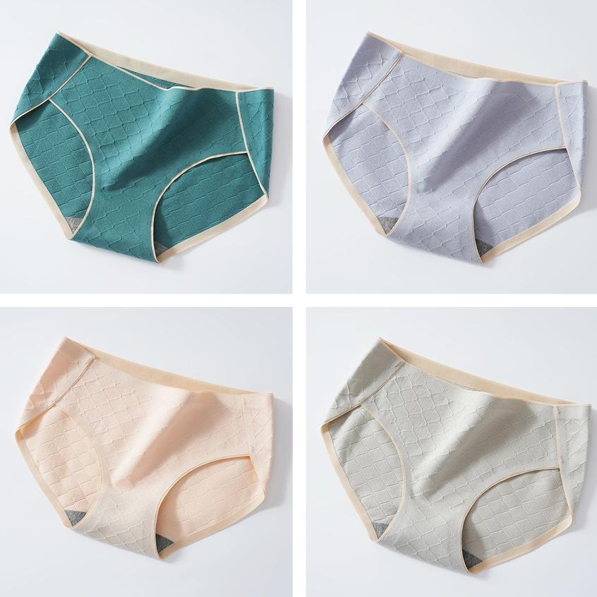 

Женские хлопковые трусы большого размера, женские однотонные трусы, удобные дышащие бесшовные трусы со средней талией M