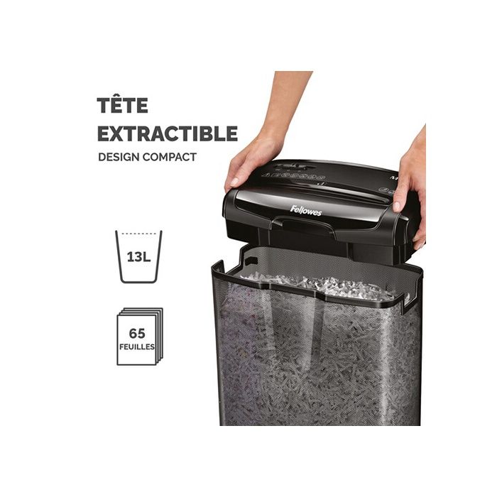 Destructeur de documents - Fellowes - M-7Cm - Coupe croisée - 4 x 35 mm - P-4, T-4
