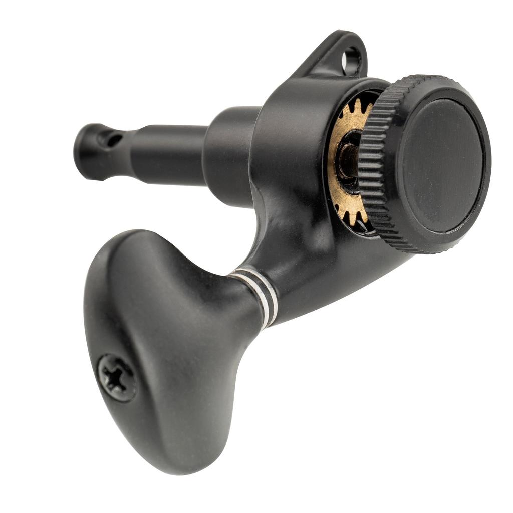 Musiclily Pro L3R3 Locking Tuners for Electric and Acoustic Black Buttons Guitars, Y-Style