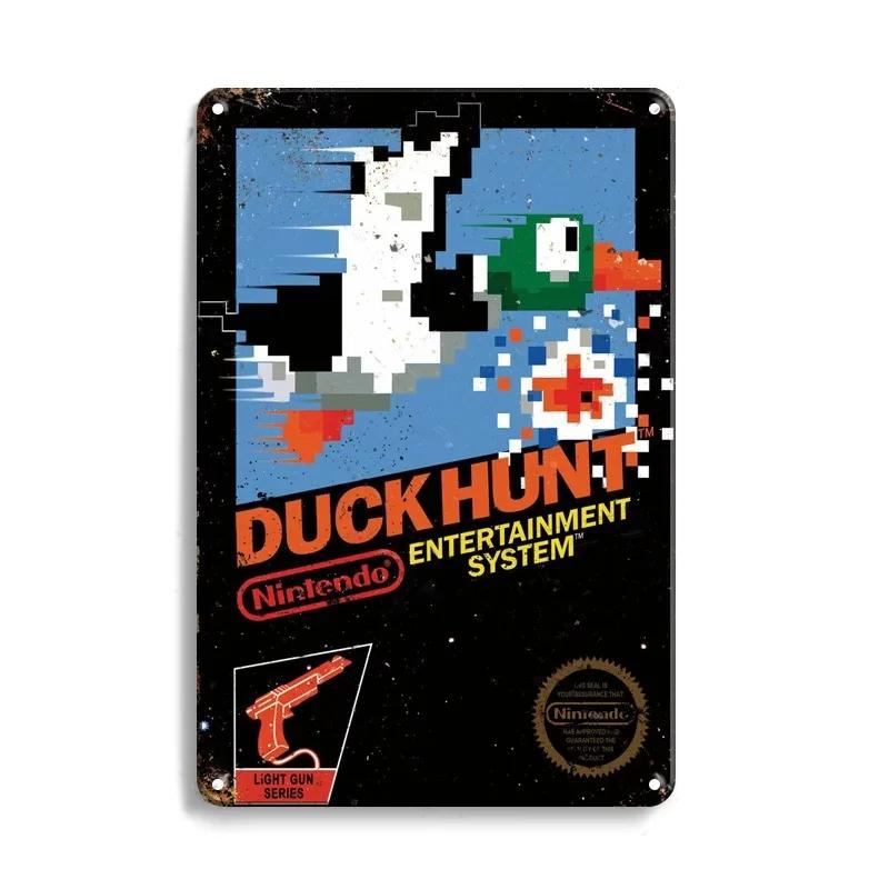 Metal Tin Poster Video Game Retro Metal Tin Sign Plaque Poster for Bar Club Wall Decor Retro Home Vintage Wall Plate Pendant