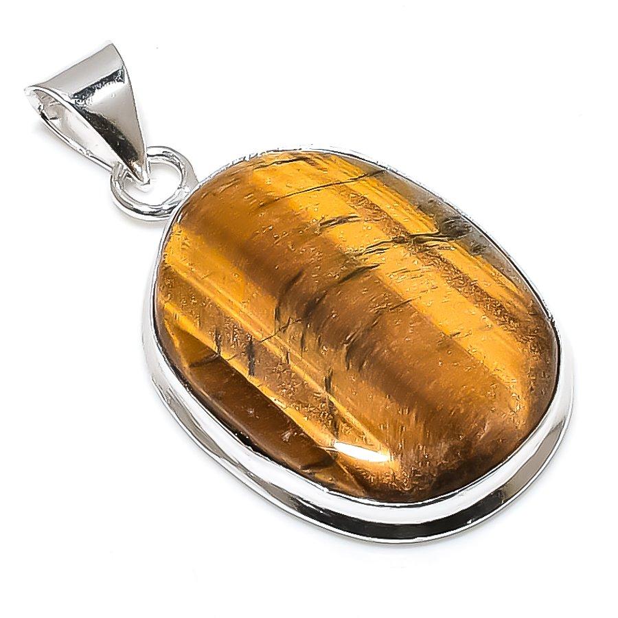 Carnelian Gemstone Handmade 925 Sterling Silver Jewelry Pendant 1.81" SU-10880