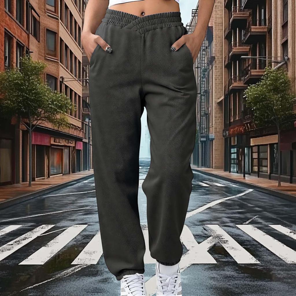 Sweatpants Women Pants With Pockets Fleece Lined Joggers Loose Jogger Pants