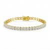 Dazzling 4mm Princess Cut Moissanite & S925 Sterling Silver Hip Hop Bracelet