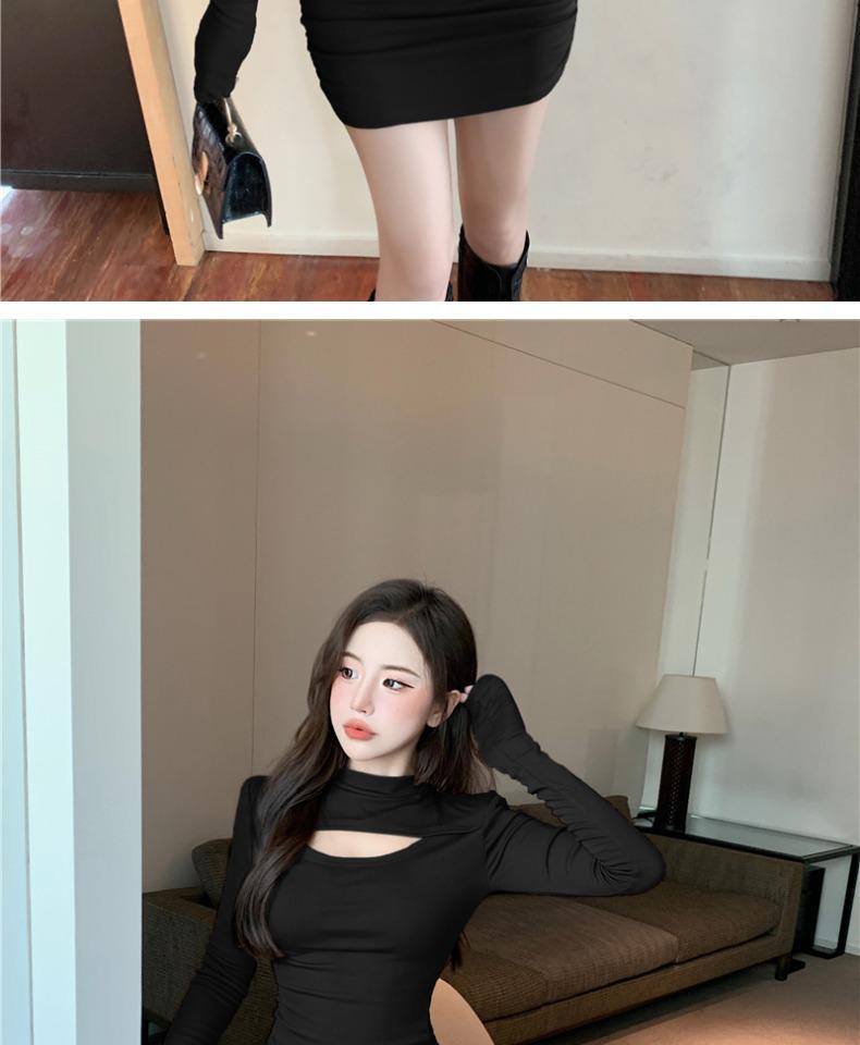 Plus Size Waist-Slimming Skirt Dress for Early Autumn - Chic Women's Fashion
