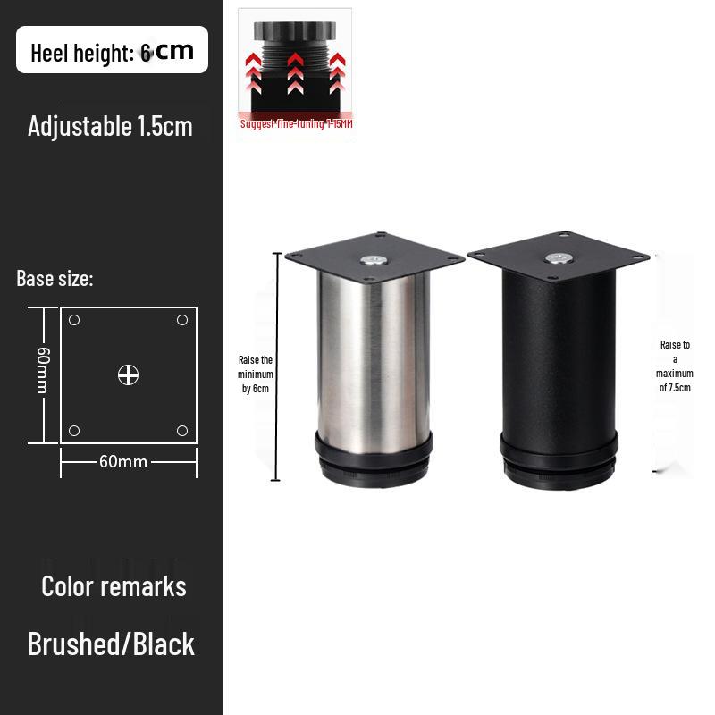 Adjustable Furniture Support Legs for Shelves, Cabinets, Sofas, TV Stands, Tables, Beds, Bedside Tables, and Shoe Cabinets.