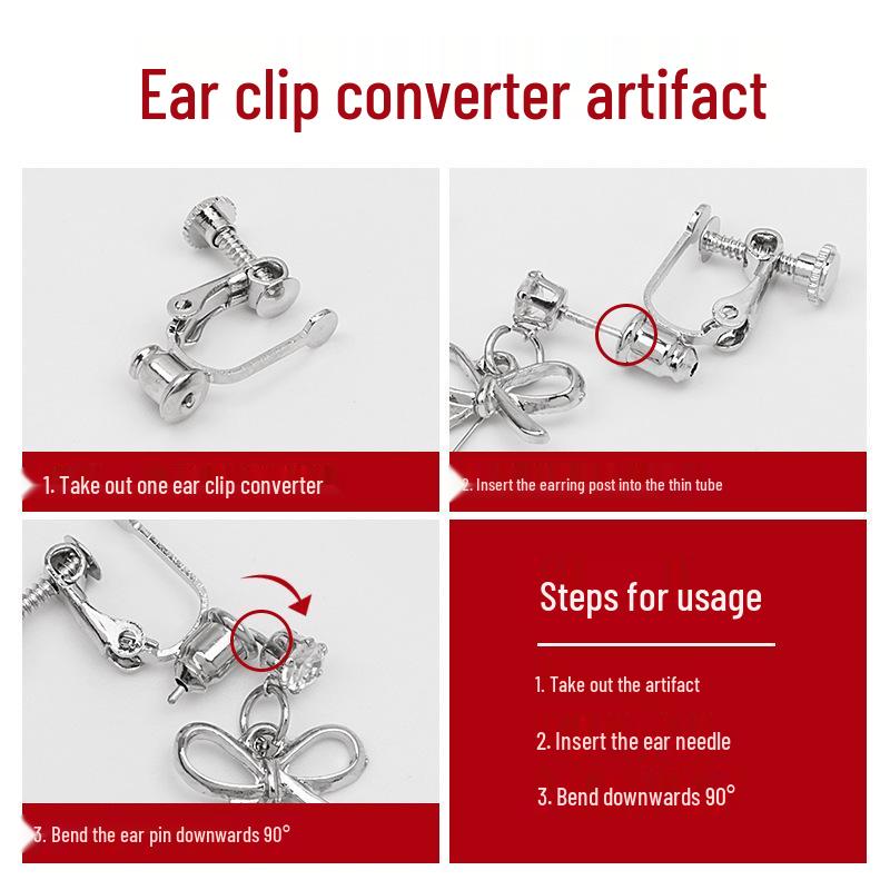 Non-Pierced Ear Clip Converter Set (Pair)