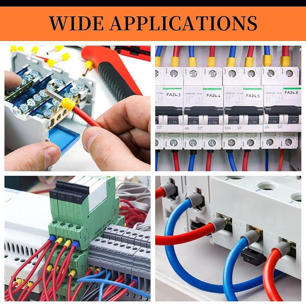 Isolierte Aderendhülse Isolierte Kabelendhülsen Crimpverbinder Aderendhülsen Sortiertes Größen-Box-Set Draht-Aderendhülsen Klemmen Drahtverbinder