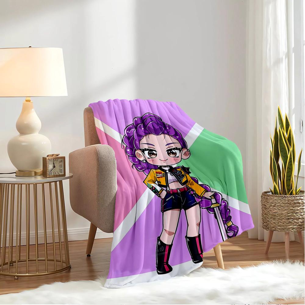 K-POP Anime Dívčí Skupina Čtyři Roční Období Měkká Teplá Přikrývka Celoroční Silně Pletená Polyesterová Přehoz na Postel, Kempování, Cestování Perfektní Dárek