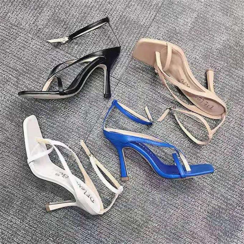 Fashion Summer Women's High Heels Sexy Square Head High Heel Sandals Fashion Thin High Heels Dress Shoes for Women Heels Banquet Sandals