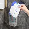 Wall Mounted Tissue Box Kitchen Wipes Storage Box Invisible Sticker Mounting