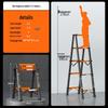 Multi-Function Thickened Carbon Steel Telescopic Ladder: Household A-Frame & Bamboo Joint Folding Engineering Ladder