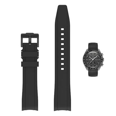 20mm Watch Band for and Rubber Watch Band with Silicone Waterproof and Includes Adjustment Tool and Spring Omega, Swatch, MoonSwatch, Omega,
