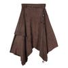 Betu Women's Suede A-Line Skirt with Belt