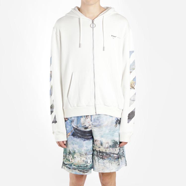 OFF WHITE SS19 Mikina Podzim Pánská Bílá OMBE001G20FLE0010110