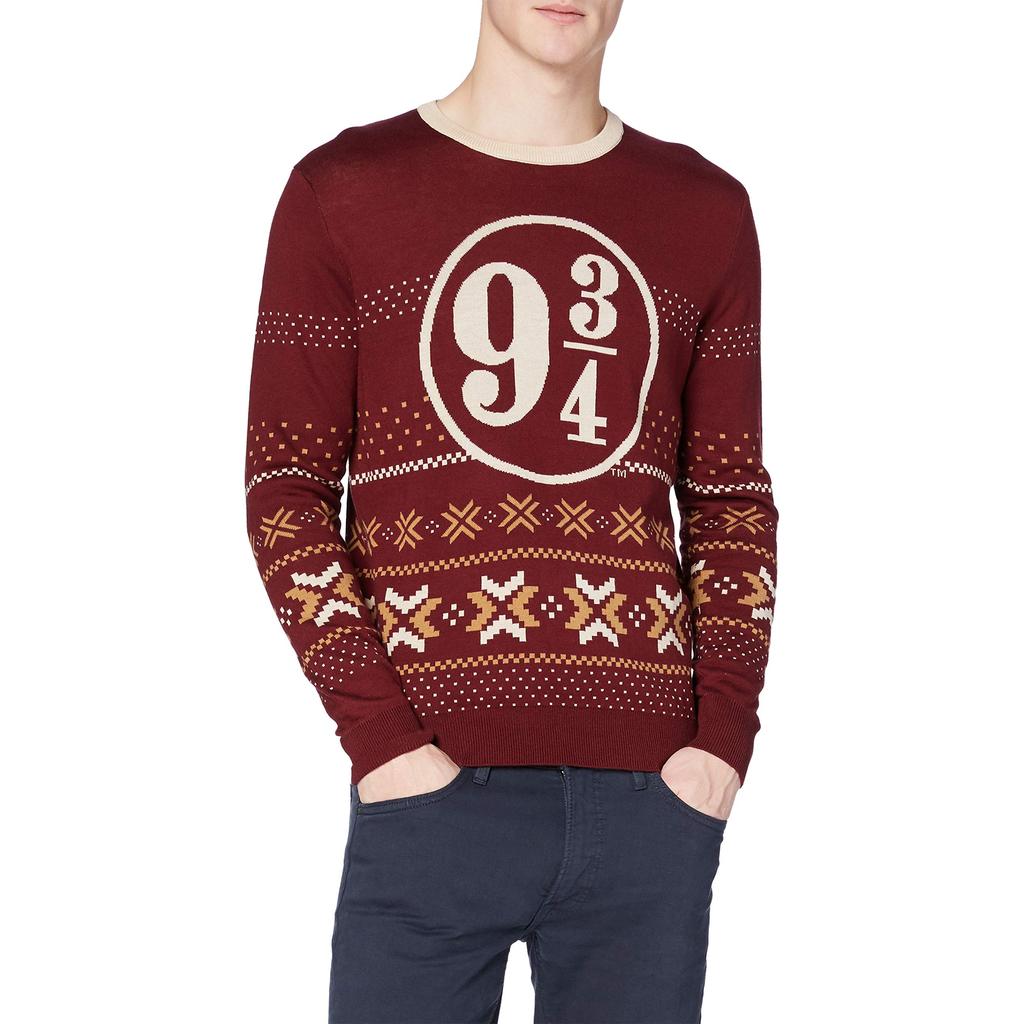 HARRY POTTER Mens 9 3/4 Christmas Sweatshirt