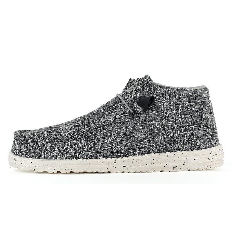 Herren Damen Slip-On Canvas Loafer High-Top Freizeitschuhe Atmungsaktiv Leicht Herbst Winter