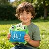 Green Frog Tablet Plush Toy, Soft Stuffed Animal, Cuddly Frog Plushie for Kids, Cute Character Collectible Gift for Boys Girls
