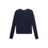 Polo Ralph Lauren SS22 Solid Color Cable Knit Crew Neck Sweater Women Sweater Navy-Blue WMPOSWEW3P10052