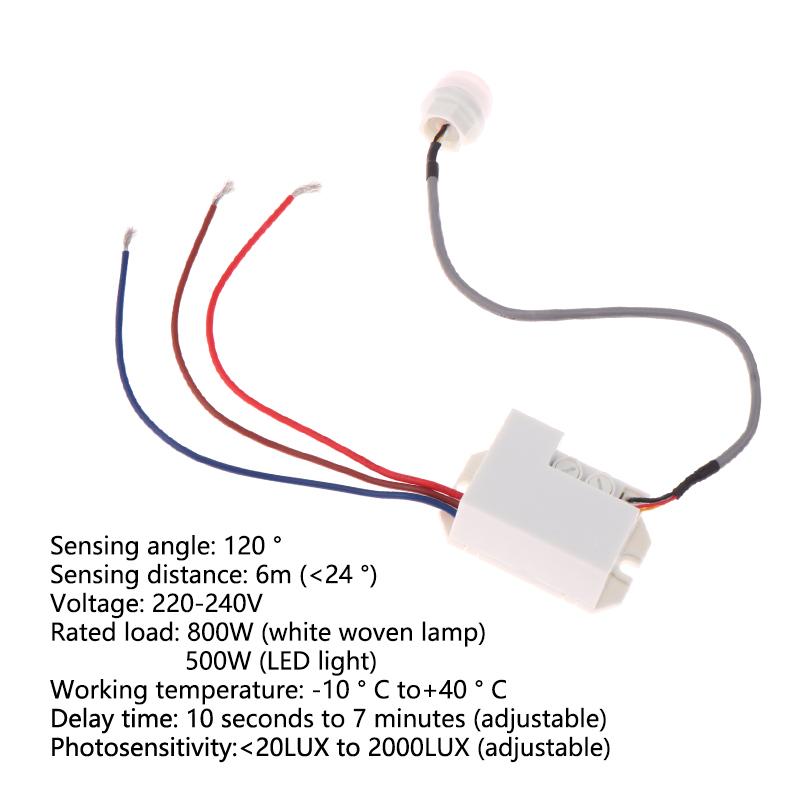 120° Mini Recessed Pir Ceiling Occupancy Motion Sensor Detector Light Switch For Home Hotel