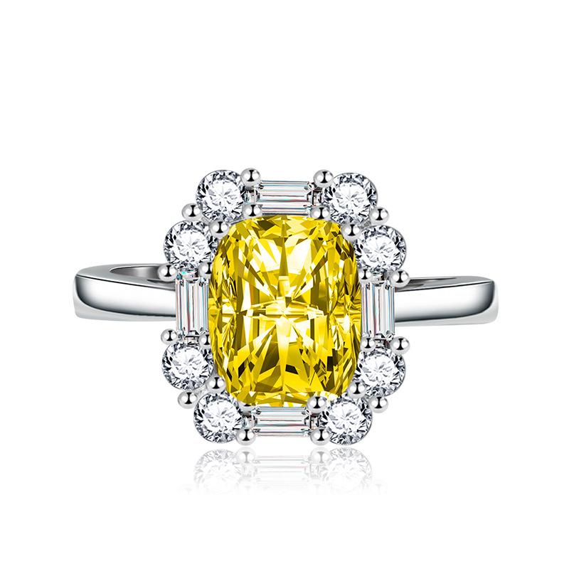 Lindon Classic Copper Alloy Zircon Ring Ladies Jewelry Wedding Promise Party Gift