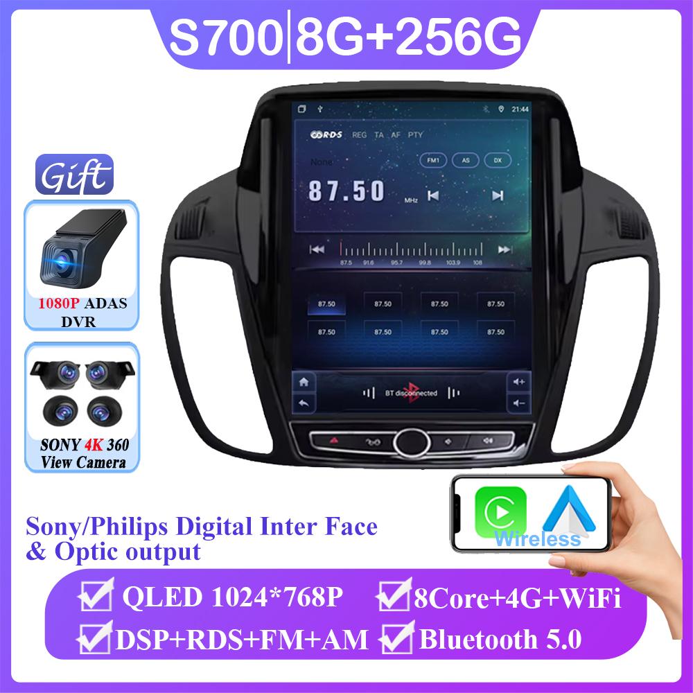 Android 14 For Ford KUGA C-max Escape 2013 - 2015 Style Tesla Navigation Car GPS Auto Radio Stereo Car Multimedia Player No 5G
