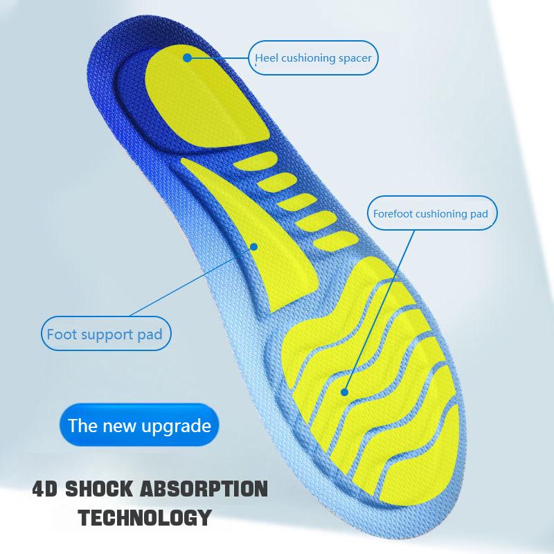 New Massage Insole Plantar Fasciitis Insoles for Feet Arch Support Orthopedic Inserts Sports Shock Absorption Non Slip Shoe Pads