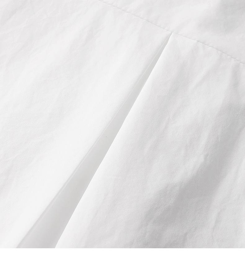 French Style Elegant White Five-Sleeve Women's Shirt - 2026 Spring Collection, Perfect for Petite Figures