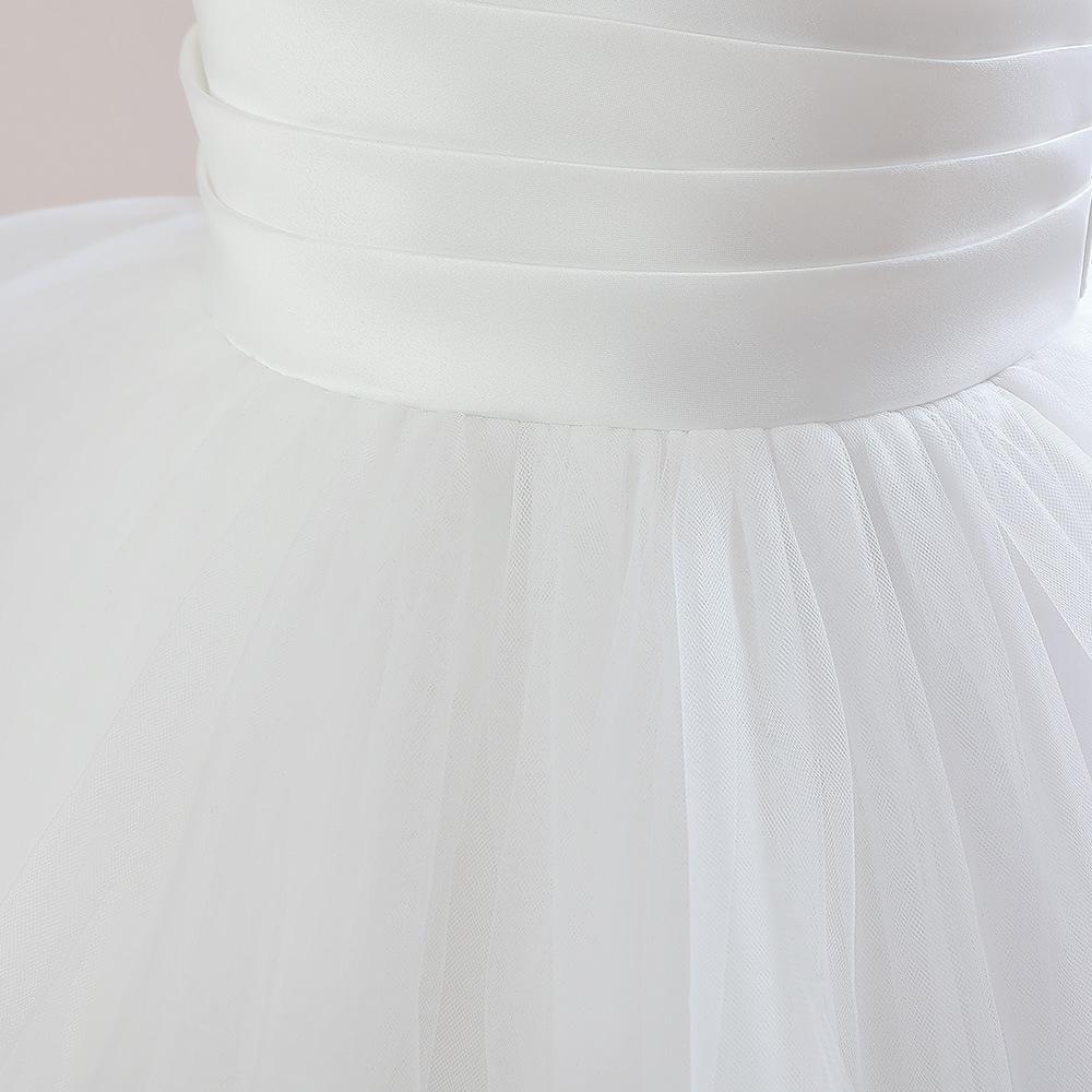Girls' Sleeveless Puffy Formal Dress - Medium/Large - Flower Girl/Princess - Floor-Length for Weddings, Christmas, Parties, or Performances