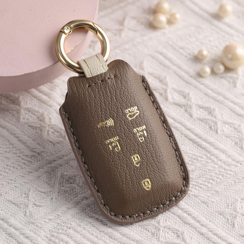 Customized for Kia K3 Car Key Cover, Pure Hand-stitched, High-grade Leather Key Protection, Case Buckle