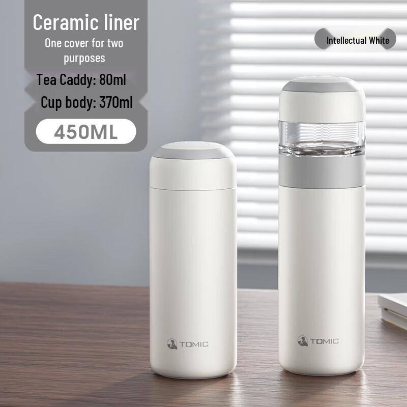 TOMIC Ceramic Lined Tea Infuser Insulated Bottle