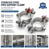 1 Bucată OD 8-325mm Suport pentru Țeavă din Oțel Inoxidabil 304 Oțel Inoxidabil Clemă pentru Țeavă în Formă de U Piuliță M8 Reglabilă Clemă pentru Țeavă de Apă
