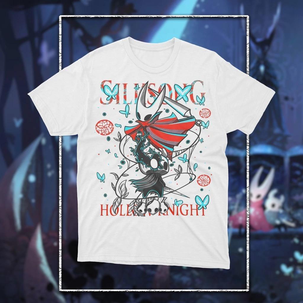 Hot Game Hollow Knight Silksing Printed T-shirt Men Women Cotton Loose Oversized Y2k Short Sleeve T-shirt High Quality Clothing