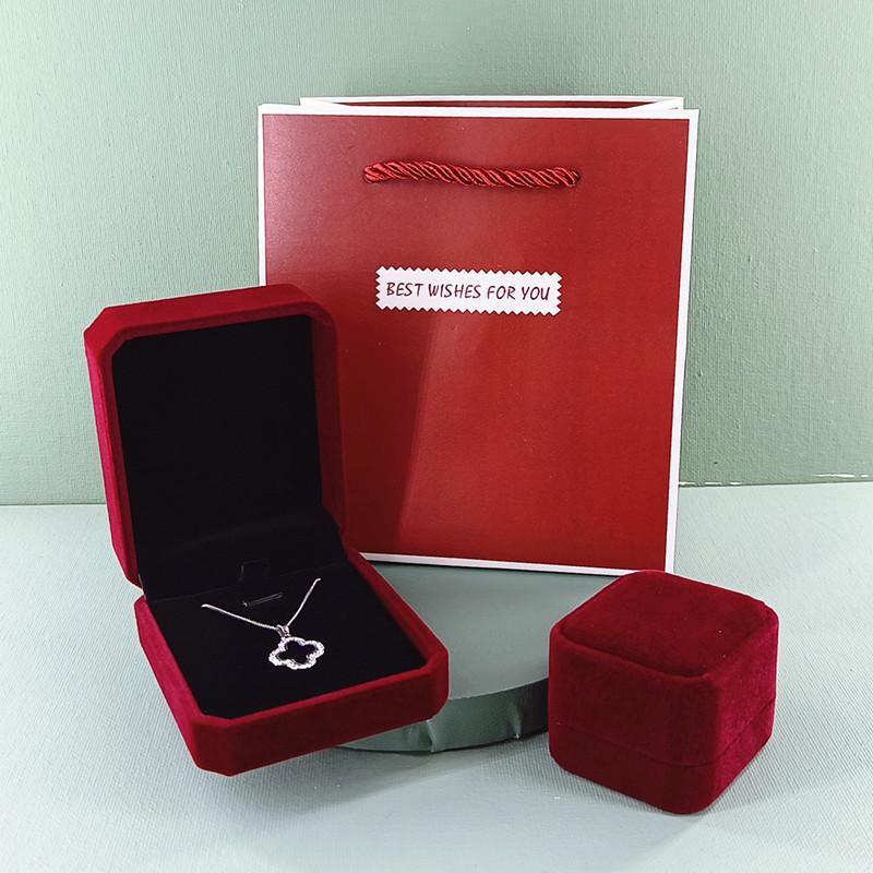 Velvet Flap Jewelry Storage Box for Rings, Necklaces, Bracelets, and Bangles with Custom Logo Option