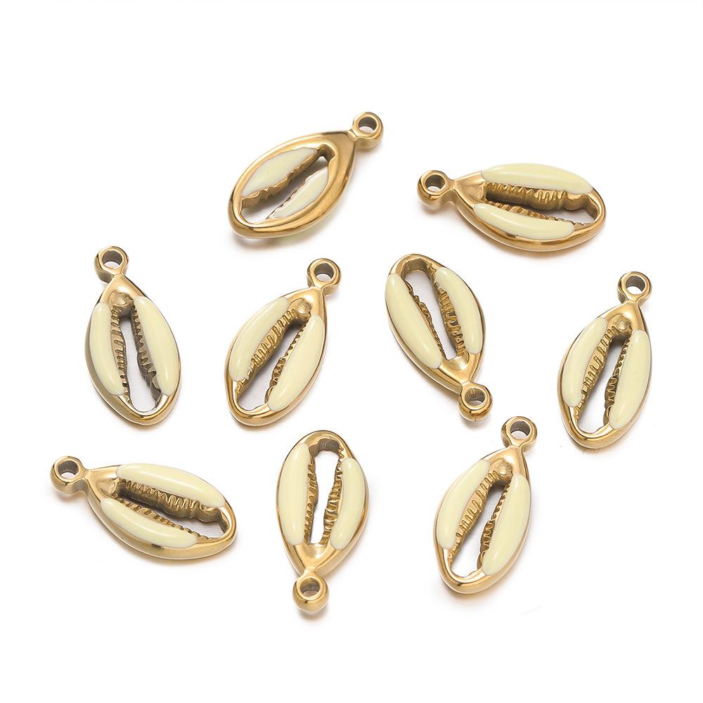 17MM Stainless Steel Shell Oil Drop Pendant Pendant DIY Earrings Bracelet Necklace Jewelry Accessories