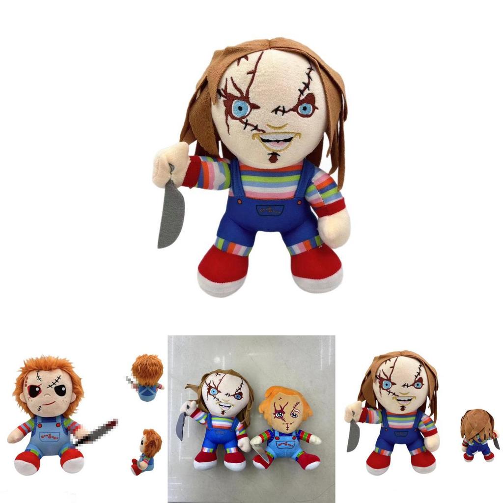 Adorável Boneco de Pelúcia Chucky Design de Abóbora Para Halloween Decoração Criativa e Presentes
