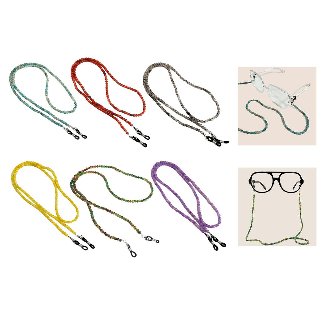 Bohemian Styles Eyeglass Chain Glass Beads Adjustable Length Unisex Daily Accessory for Women and Men