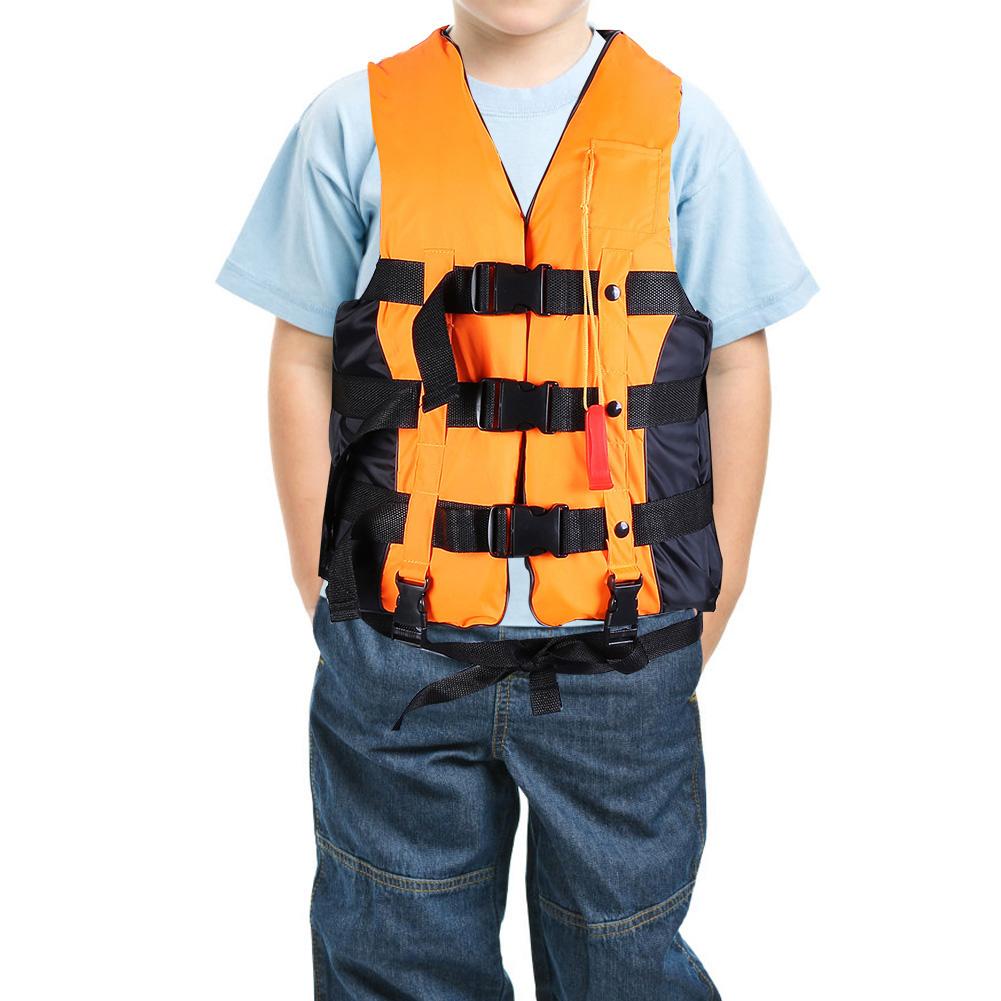 Gilet di salvataggio per bambini in poliestere   Gilet per nuoto, deriva, sci(Arancione M)