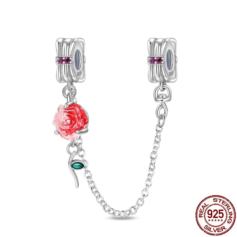 Copper Diy Beads Safety Chain-Classical Cross Pattern Charm Fit 3Mm Pan Original Bracelet For Women Jewelry Birthday Gift