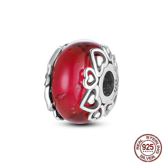 Breloque Charms Original Charms Fit Charmhub Bracelet Sterling Silver 925 Flamingo Balloon Cz Shape Pendant Silver 925 Jewelry